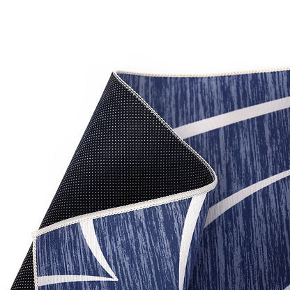 200x300cm Large Floor Blue Wave Lines Rug – Modern Area Carpet for Bedroom, Living Room, Lounge or Home Décor Mat-Furniture &gt; Office-PEROZ Accessories