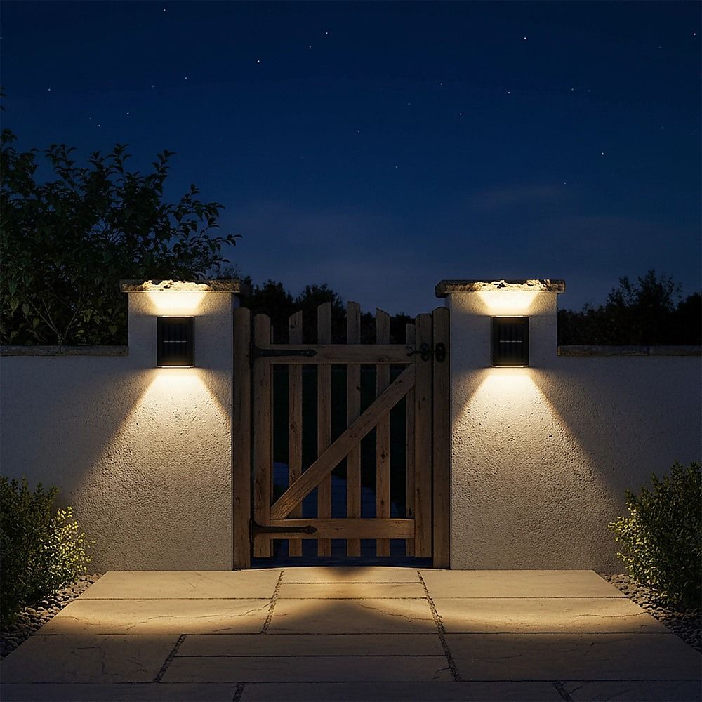 2pc Outdoor Solar LED Deck Lights Garden Patio Pathway Stairs Warm White-Home &amp; Garden > Home &amp; Garden Others-PEROZ Accessories