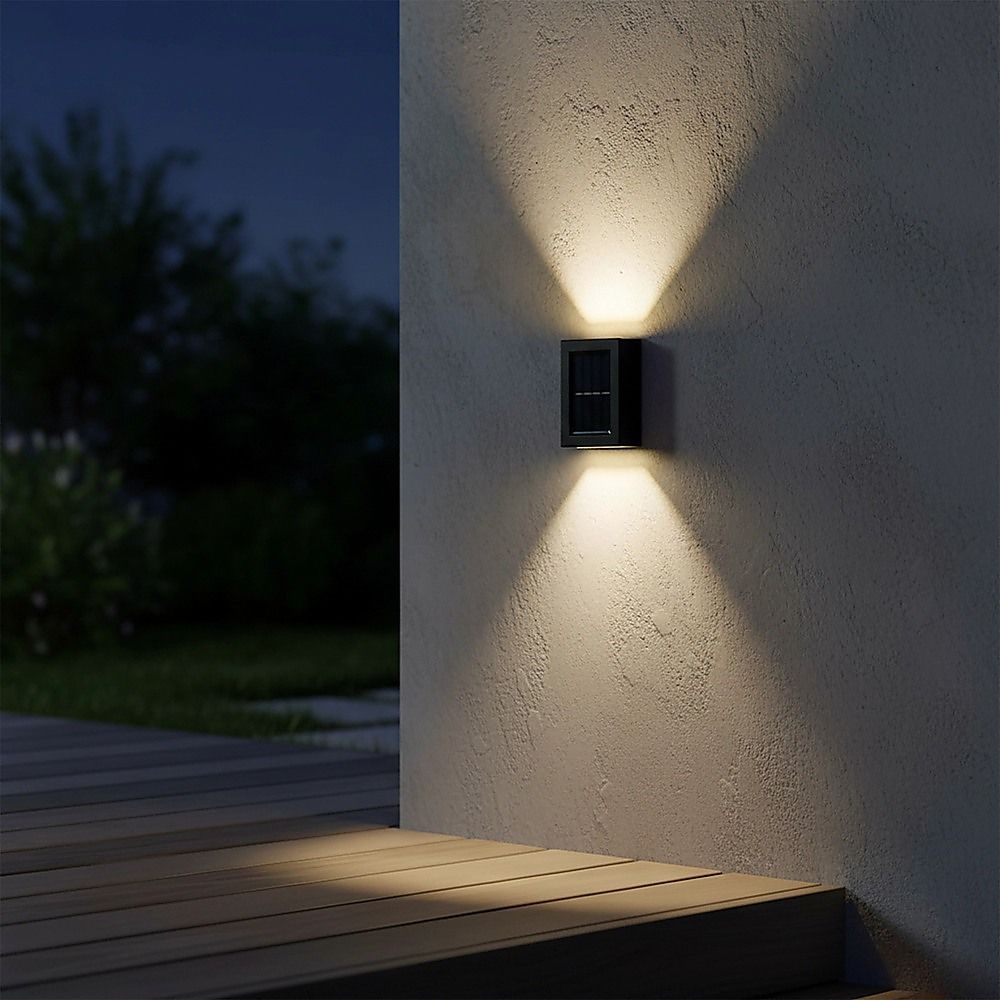 2pc Outdoor Solar LED Deck Lights Garden Patio Pathway Stairs Warm White-Home &amp; Garden > Home &amp; Garden Others-PEROZ Accessories