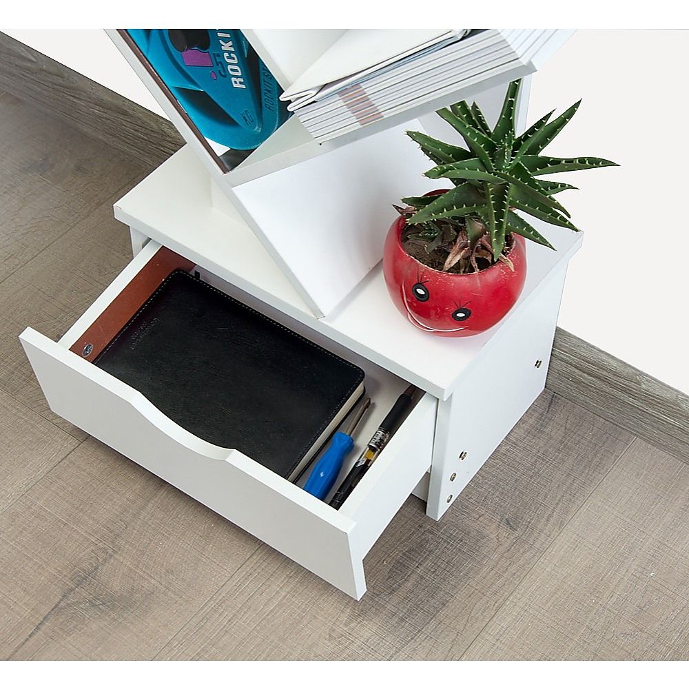 Tree Bookshelf Bookcase Book Organizer 12-Tier Multipurpose Shelf Display Racks-Bookcases &amp; Shelves-PEROZ Accessories