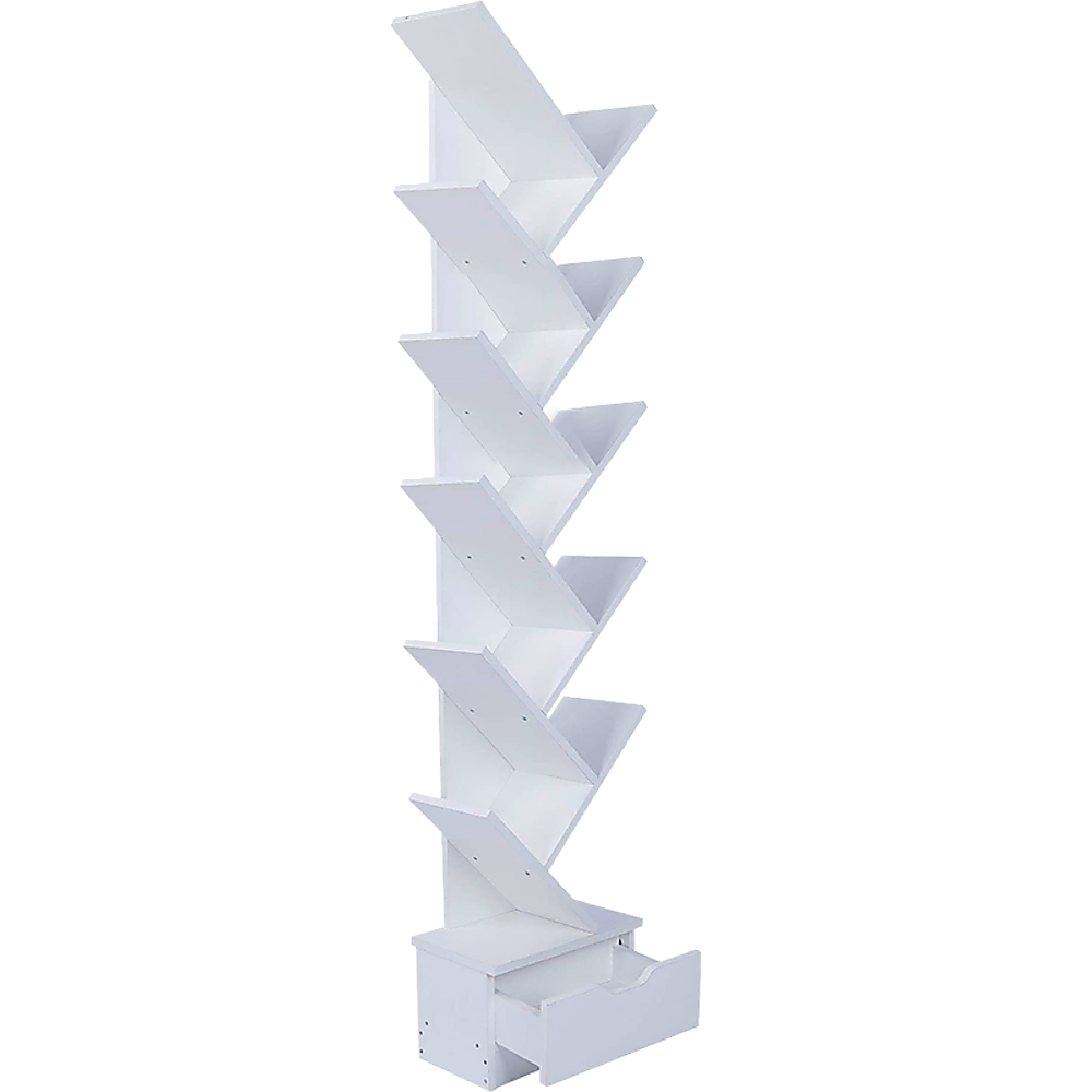 Tree Bookshelf Bookcase Book Organizer 12-Tier Multipurpose Shelf Display Racks-Bookcases &amp; Shelves-PEROZ Accessories