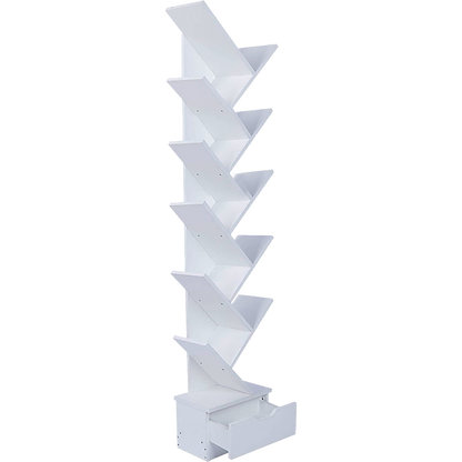 Tree Bookshelf Bookcase Book Organizer 12-Tier Multipurpose Shelf Display Racks-Bookcases &amp; Shelves-PEROZ Accessories