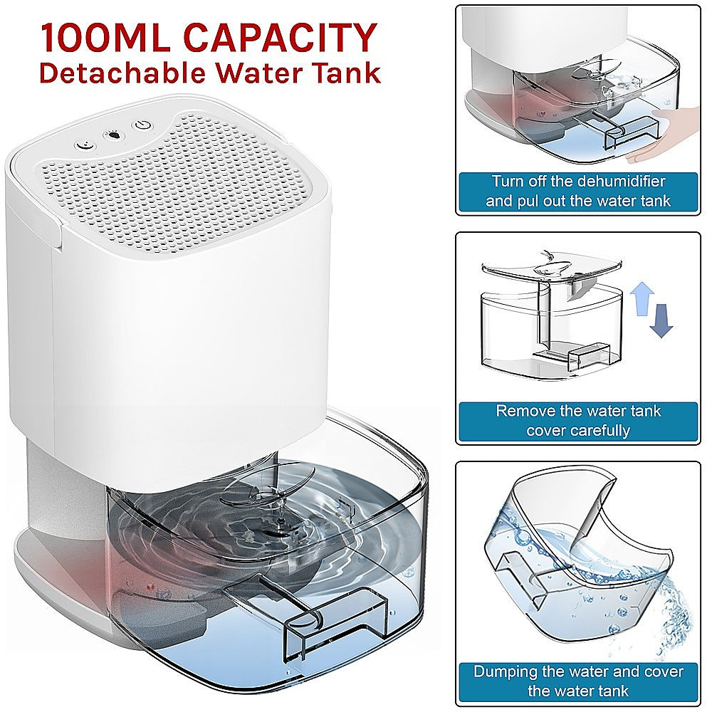 1000ML Mini Dehumidifier Portable Air Dryer Office Moisture Absorber Machine-Aroma Diffusers &amp; Humidifiers-PEROZ Accessories