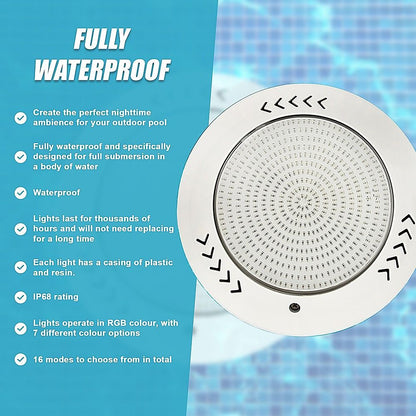 25w Swimming Pool Lights Led 12-32V Resin Filled Underwater Spa lamp-Home &amp; Garden > Garden Tools > Gardening Accessories-PEROZ Accessories