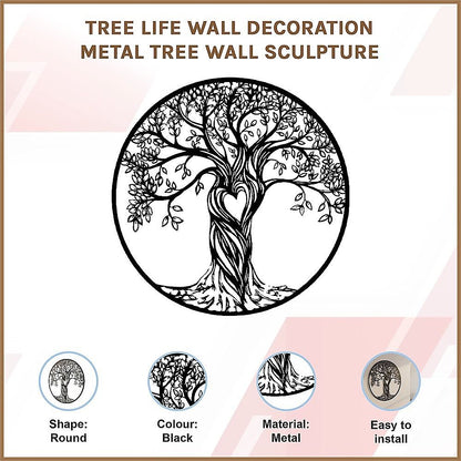 Tree Life Wall Decoration Metal Tree Wall Sculpture-Home &amp; Garden > Decor > Garden Ornaments-PEROZ Accessories