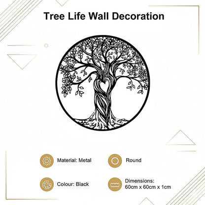 Tree Life Wall Decoration Metal Tree Wall Sculpture-Home &amp; Garden > Decor > Garden Ornaments-PEROZ Accessories