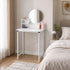 White Dressing Table with Mirror – Makeup Vanity Desk for Bedroom-Furniture > Sofas > Sofas & Sofa Beds-PEROZ Accessories