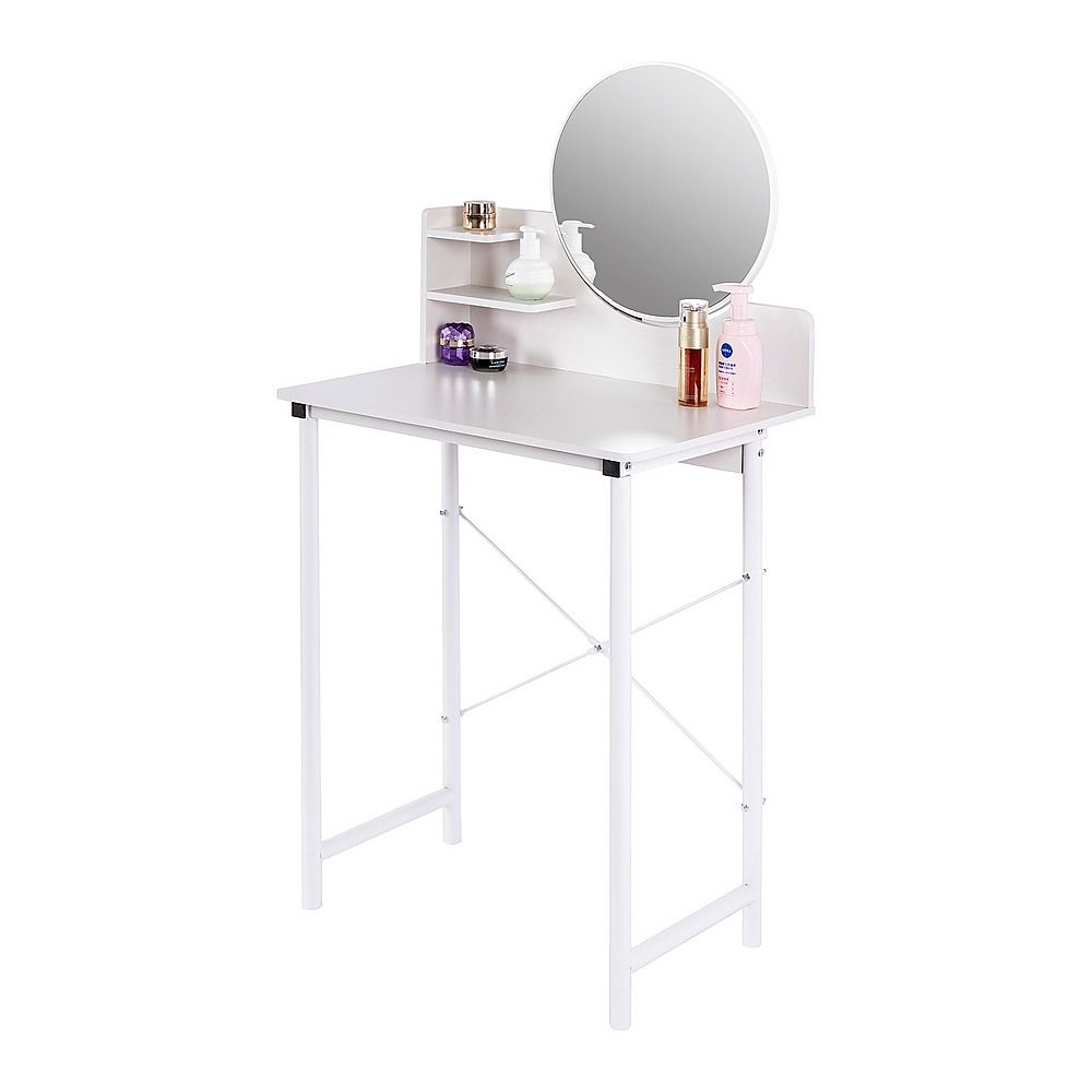 White Dressing Table with Mirror – Makeup Vanity Desk for Bedroom-Furniture > Sofas > Sofas &amp; Sofa Beds-PEROZ Accessories