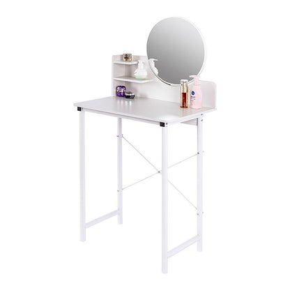 White Dressing Table with Mirror – Makeup Vanity Desk for Bedroom-Furniture > Sofas > Sofas &amp; Sofa Beds-PEROZ Accessories