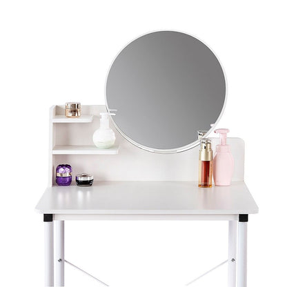 White Dressing Table with Mirror – Makeup Vanity Desk for Bedroom-Furniture > Sofas > Sofas &amp; Sofa Beds-PEROZ Accessories