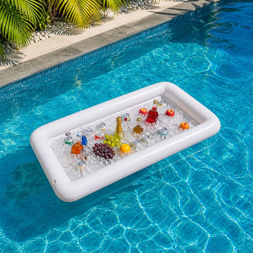 Inflatable Drinks Holder Floating Ice Bar Pool Party-Home &amp; Garden > Pool &amp; Accessories > Pool Toys &amp; Inflatables-PEROZ Accessories