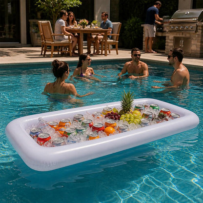 Inflatable Drinks Holder Floating Ice Bar Pool Party-Home &amp; Garden > Pool &amp; Accessories > Pool Toys &amp; Inflatables-PEROZ Accessories