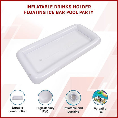 Inflatable Drinks Holder Floating Ice Bar Pool Party-Home &amp; Garden > Pool &amp; Accessories > Pool Toys &amp; Inflatables-PEROZ Accessories