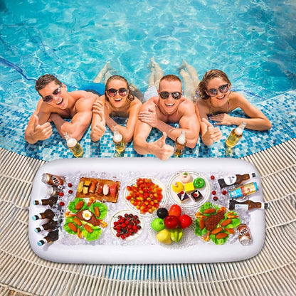 Inflatable Drinks Holder Floating Ice Bar Pool Party-Home &amp; Garden &gt; Pool &amp; Accessories &gt; Pool Toys &amp; Inflatables-PEROZ Accessories