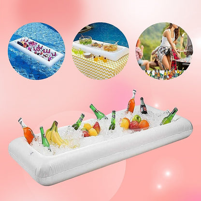 Inflatable Drinks Holder Floating Ice Bar Pool Party-Home &amp; Garden &gt; Pool &amp; Accessories &gt; Pool Toys &amp; Inflatables-PEROZ Accessories