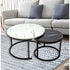 Coffee Table Round Marble Design Nesting Side Furniture-Furniture > Living Room > Coffee Tables-PEROZ Accessories