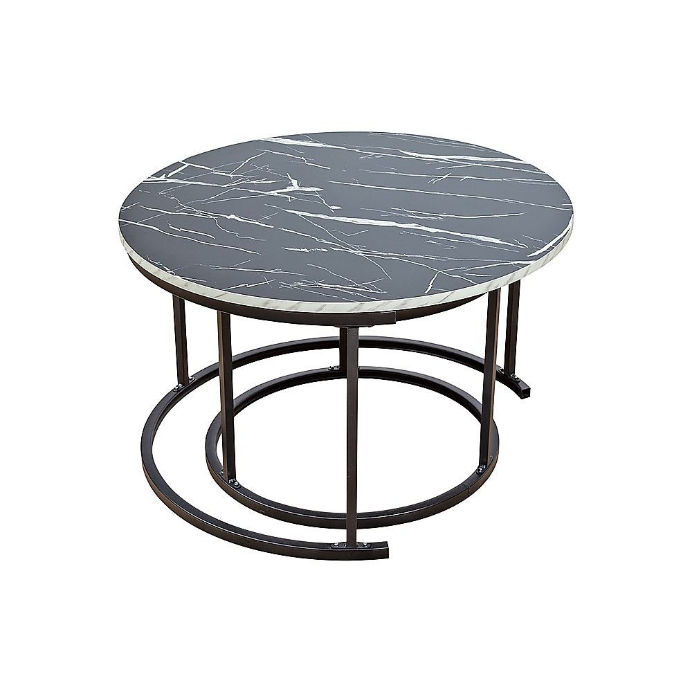 Coffee Table Round Marble Design Nesting Side Furniture-Furniture > Living Room > Coffee Tables-PEROZ Accessories