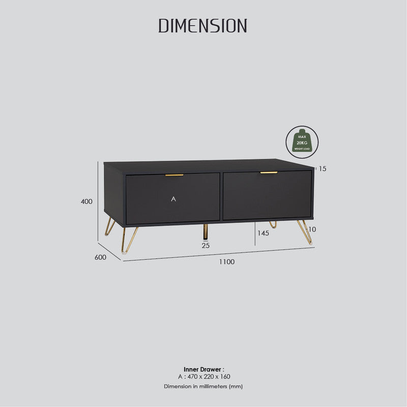 Volos Coffee Table-Furniture > Living Room > Coffee Tables-PEROZ Accessories