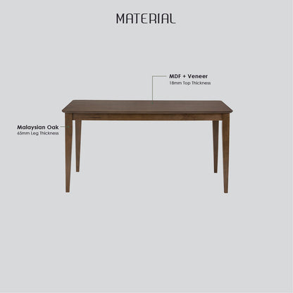 Allergo Dining Table 150cm Timber Dining Table - Natural-Furniture > Dining > Dining Tables-PEROZ Accessories