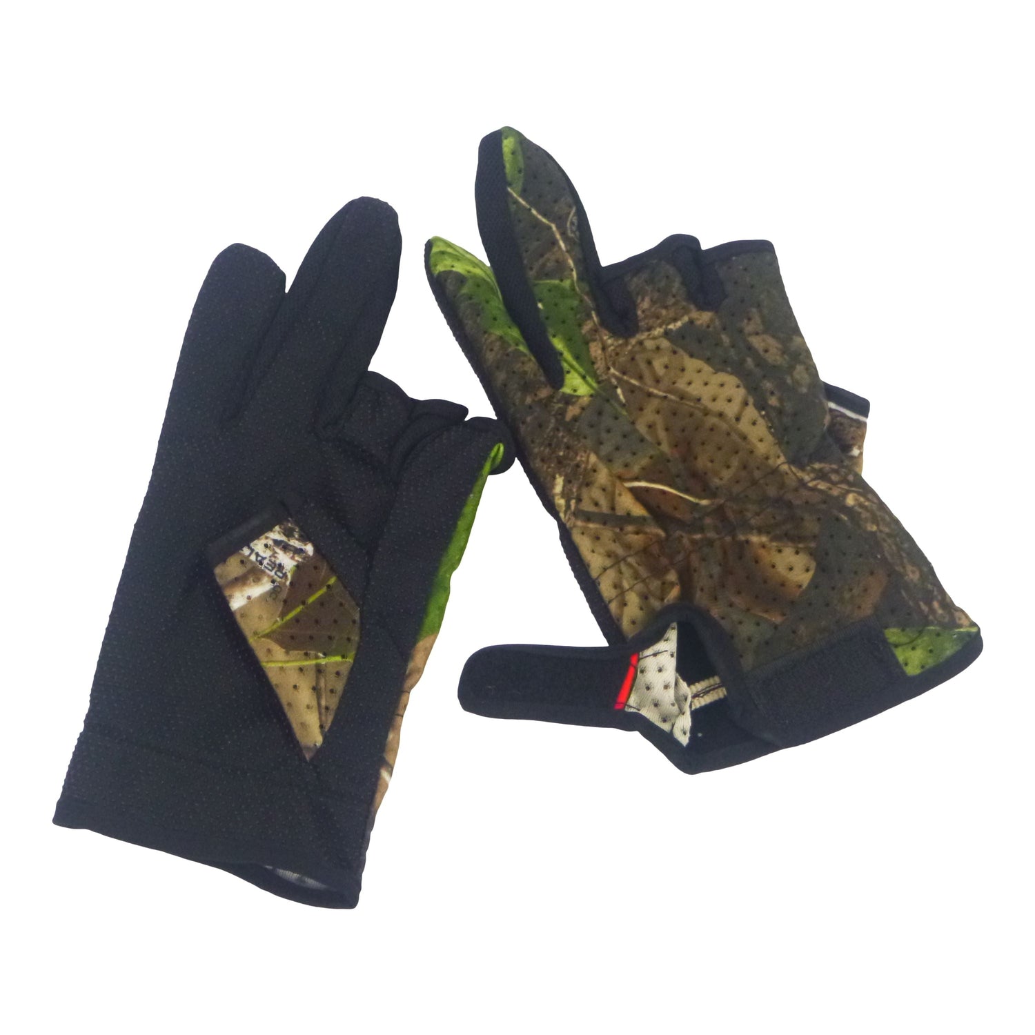BSTC 3 Finger Gloves, Camo Green-Outdoor Recreation &gt; Fishing &gt; Fishing Tackle-PEROZ Accessories