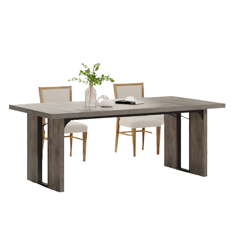 NNETMLT Rustic Rectangular Dining Table-Furniture > Dining > Dining Tables-PEROZ Accessories