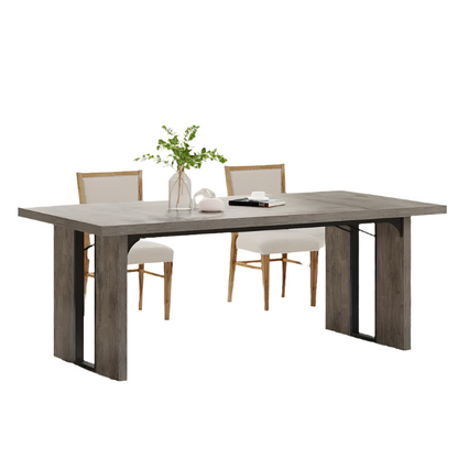 NNETMLT Rustic Rectangular Dining Table-Furniture > Dining > Dining Tables-PEROZ Accessories