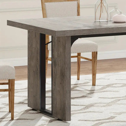 NNETMLT Rustic Rectangular Dining Table-Furniture > Dining > Dining Tables-PEROZ Accessories