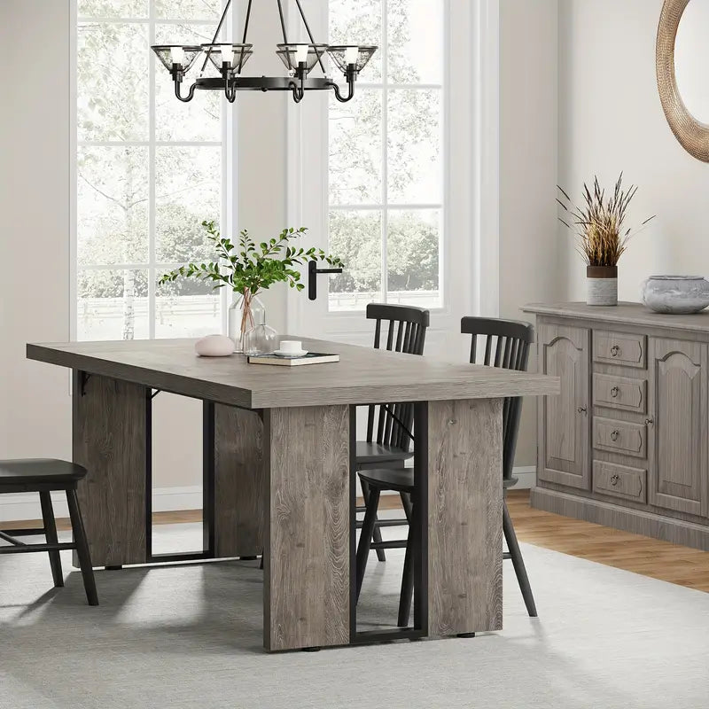 NNETMLT Rustic Rectangular Dining Table-Furniture > Dining > Dining Tables-PEROZ Accessories