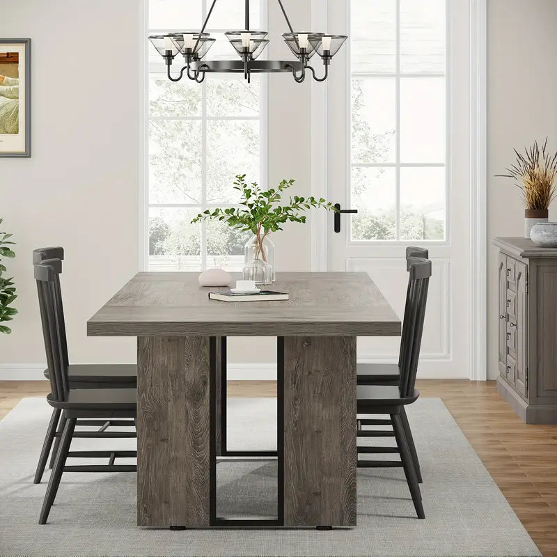 NNETMLT Rustic Rectangular Dining Table-Furniture > Dining > Dining Tables-PEROZ Accessories