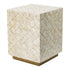 HAYMEN SQUARE SHELL STOOL/TABLE-Furniture > Living Room > Side Tables-PEROZ Accessories