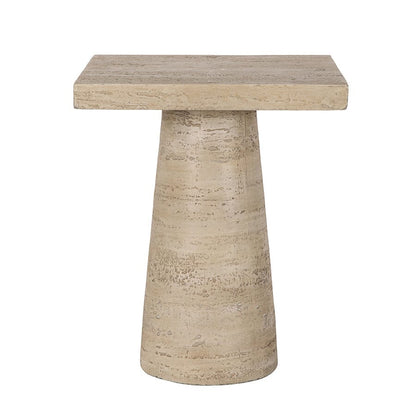 LOGAN CEMENT SQUARE SIDE TABLE-Furniture &gt; Living Room &gt; Side Tables-PEROZ Accessories