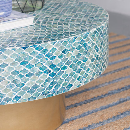 GOA SHELL COFFEE TABLE-Furniture > Living Room > Coffee Tables-PEROZ Accessories