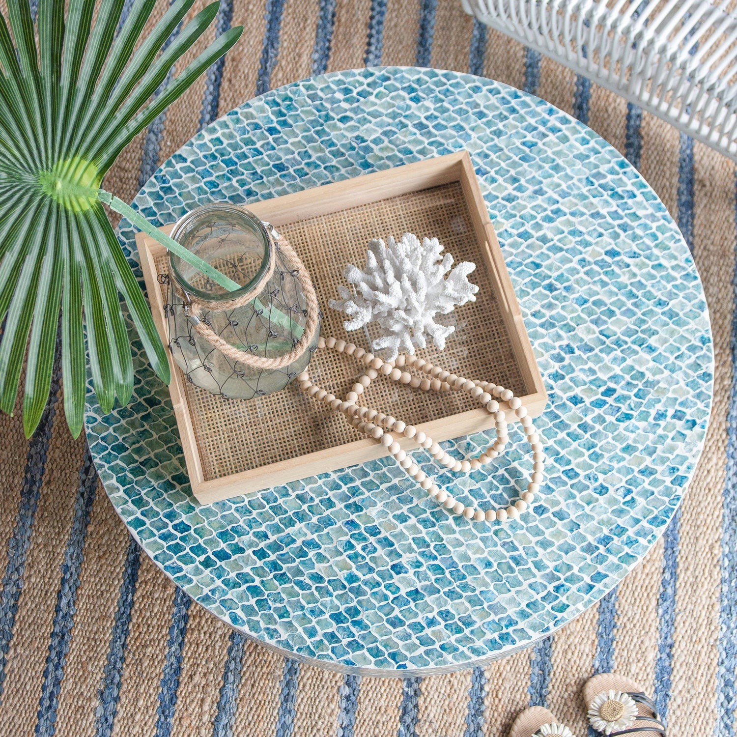 GOA SHELL COFFEE TABLE-Furniture > Living Room > Coffee Tables-PEROZ Accessories