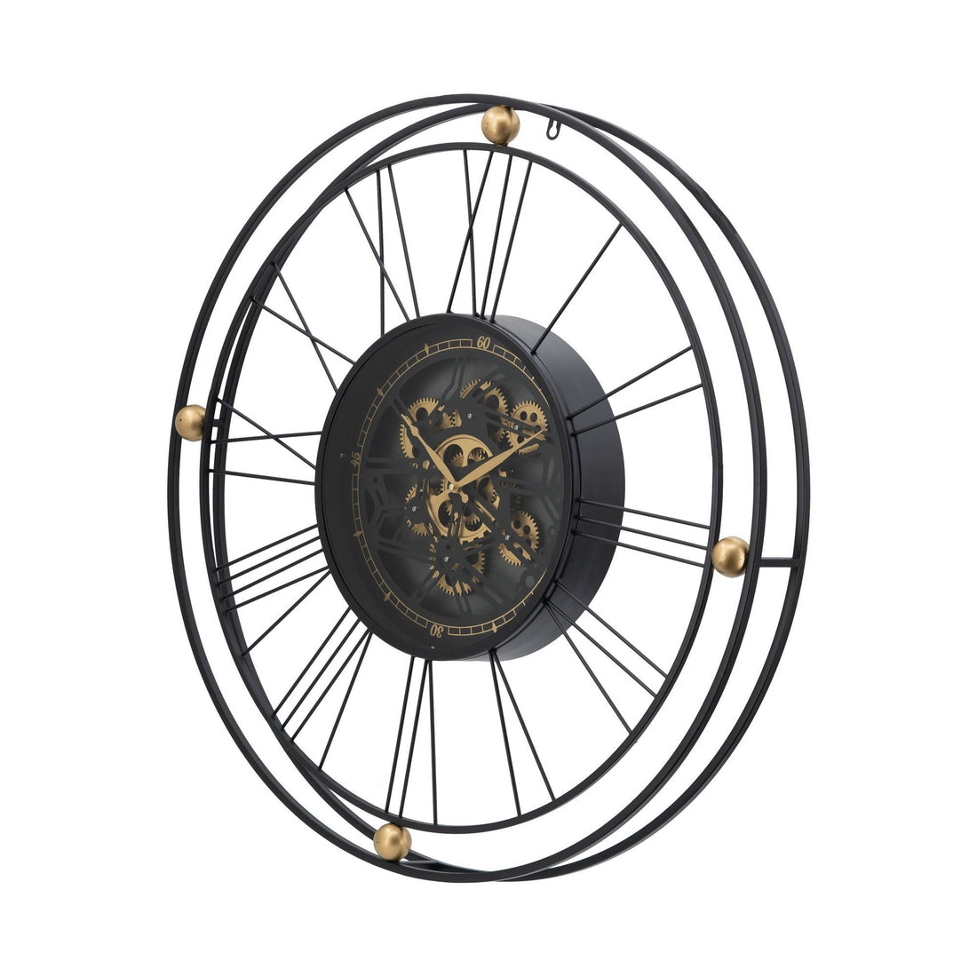 TRAVELER WALL CLOCK WITH MOVING 3D MECHANISM-Home &amp; Garden &gt; Decor &gt; Clocks-PEROZ Accessories