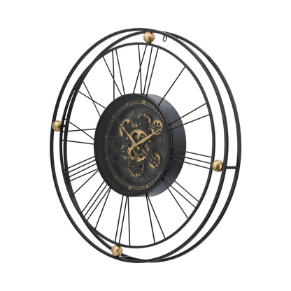 TRAVELER WALL CLOCK WITH MOVING 3D MECHANISM-Home &amp; Garden &gt; Decor &gt; Clocks-PEROZ Accessories