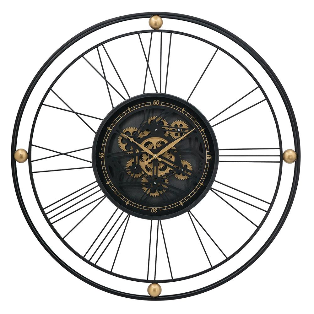 TRAVELER WALL CLOCK WITH MOVING 3D MECHANISM-Home &amp; Garden &gt; Decor &gt; Clocks-PEROZ Accessories