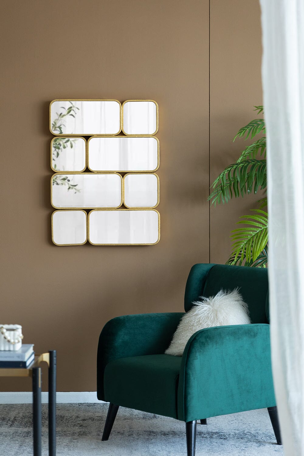 GOLDEN EYE WALL MIRROR-Home &amp; Garden &gt; Decor &gt; Mirrors-PEROZ Accessories