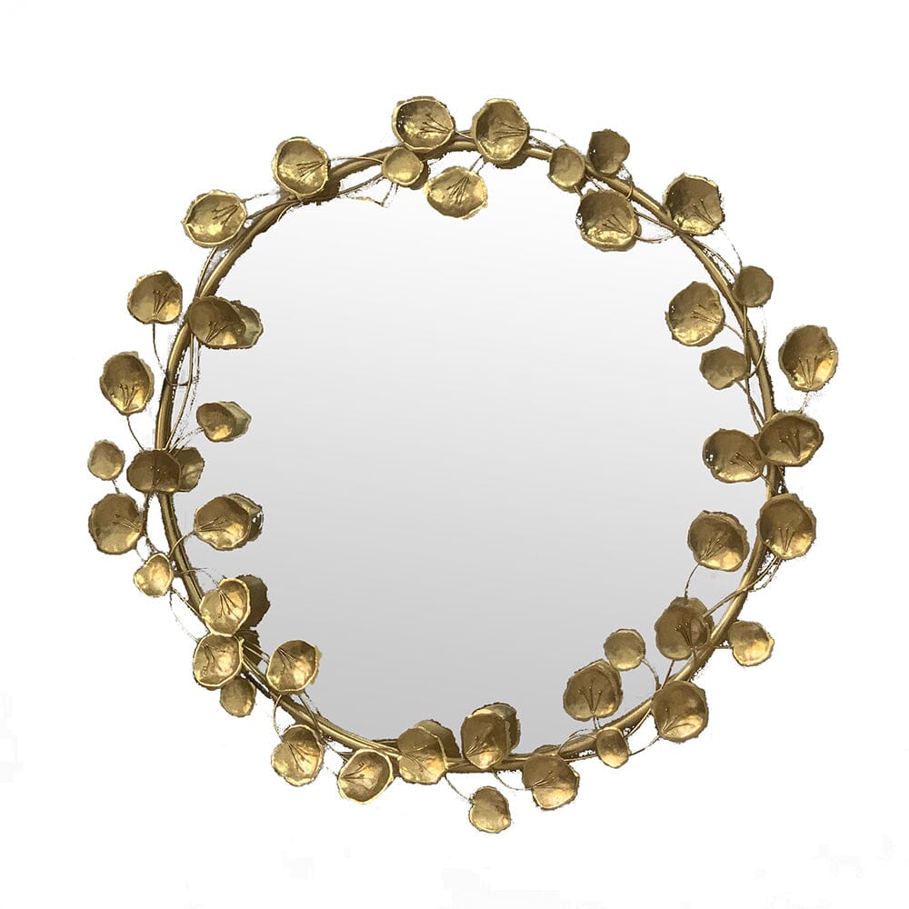 GOLD LEAF DESIGNER WALL MIRROR-Home &amp; Garden &gt; Decor &gt; Mirrors-PEROZ Accessories