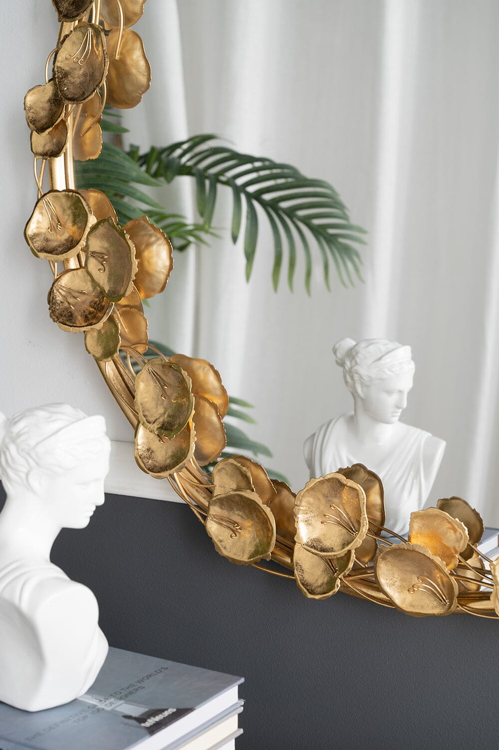 GOLD LEAF DESIGNER WALL MIRROR-Home &amp; Garden &gt; Decor &gt; Mirrors-PEROZ Accessories