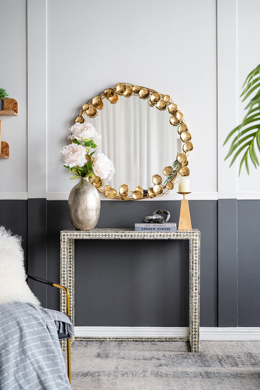 GOLD LEAF DESIGNER WALL MIRROR-Home &amp; Garden &gt; Decor &gt; Mirrors-PEROZ Accessories