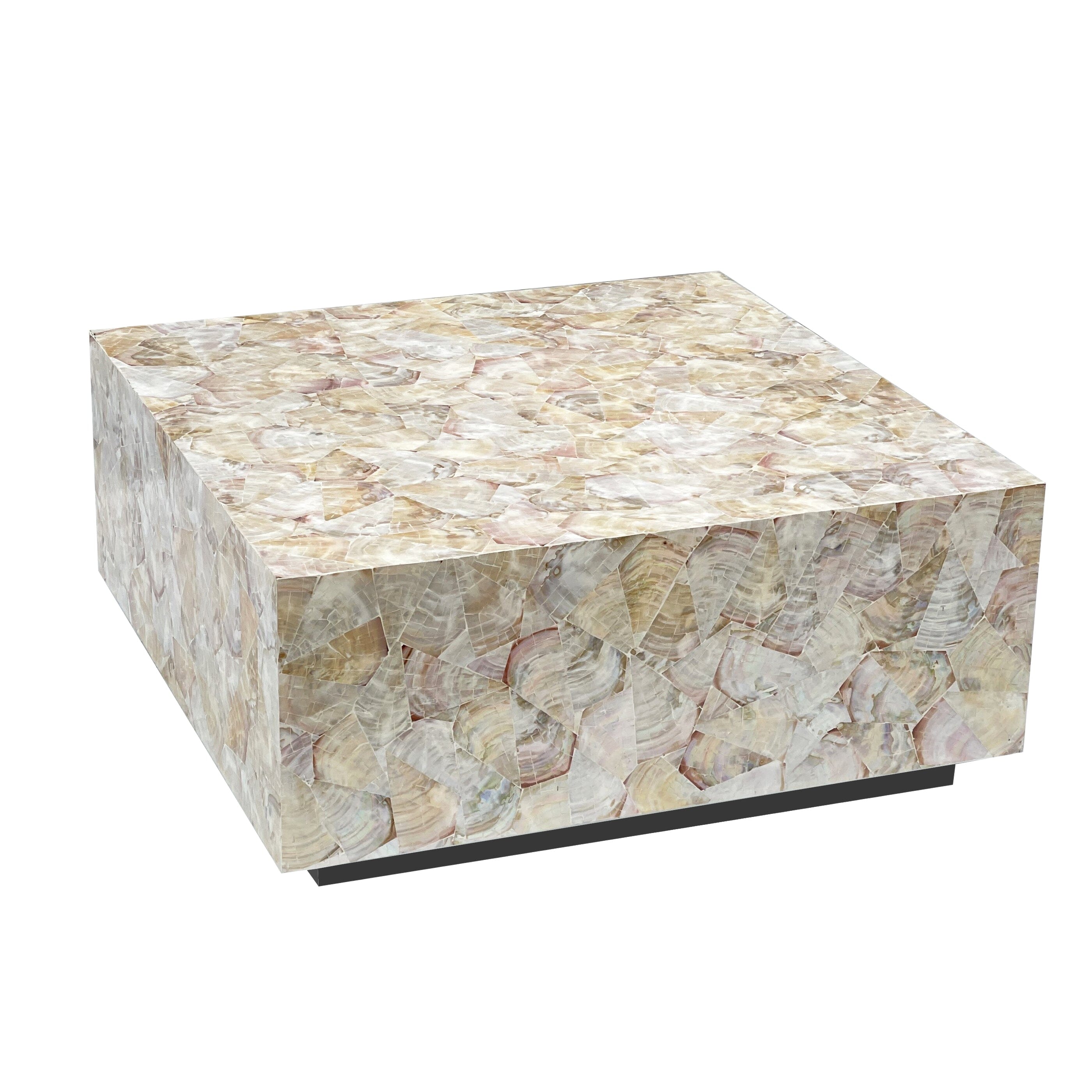 CLUSTER MOTHER OF PEARL HAND MADE COFFEE TABLE-Furniture > Living Room > Coffee Tables-PEROZ Accessories