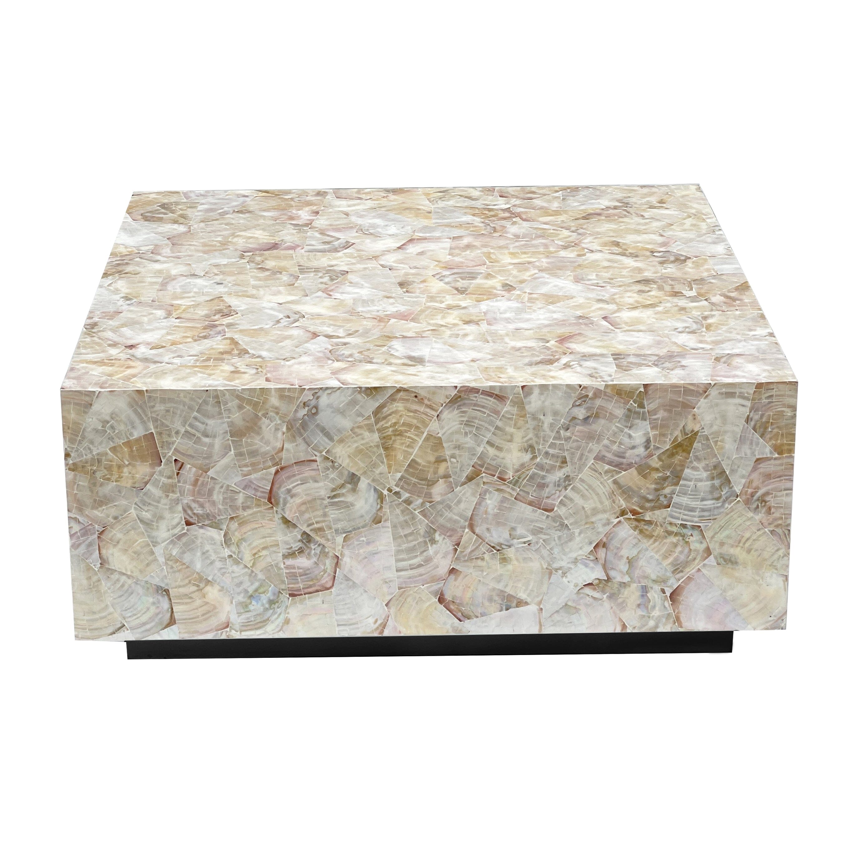 CLUSTER MOTHER OF PEARL HAND MADE COFFEE TABLE-Furniture > Living Room > Coffee Tables-PEROZ Accessories