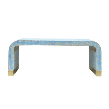 MOTHER OF PEARL MEDITERRANEAN BREEZE LOW PROFILE COFFEE TABLE-Furniture > Living Room > Coffee Tables-PEROZ Accessories