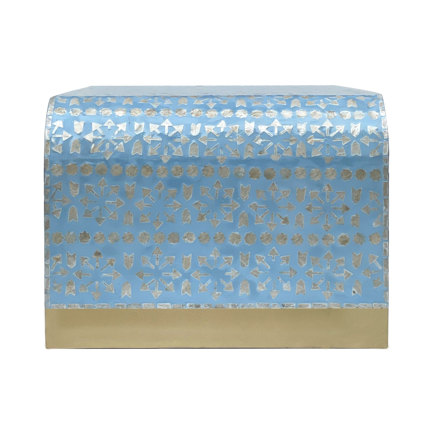 MOTHER OF PEARL MEDITERRANEAN BREEZE LOW PROFILE COFFEE TABLE-Furniture > Living Room > Coffee Tables-PEROZ Accessories