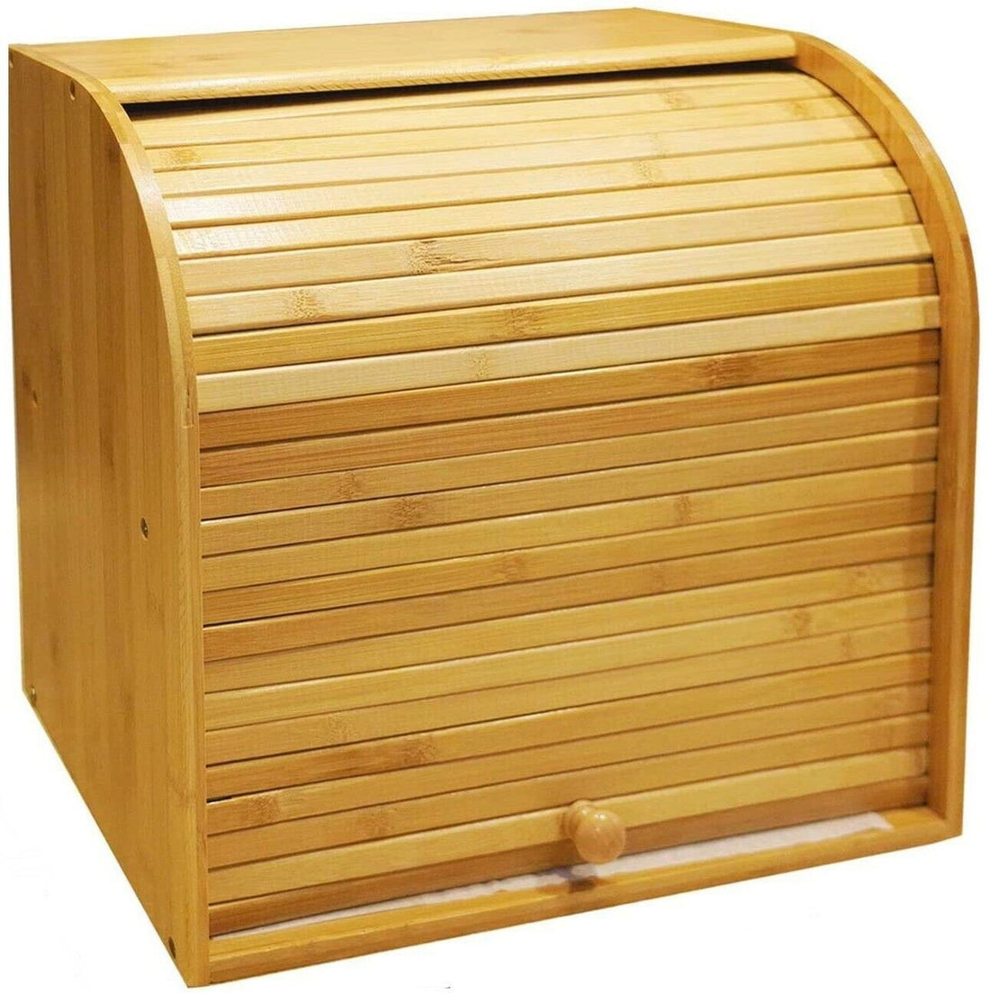 Bamboo Bread Storage Box - 2 Compartment Sections-Home &amp; Garden &gt; Kitchenware &gt; Food Storage-PEROZ Accessories