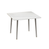 White Sintered Stone Dining Table With Black Legs For Modern Interiors-Furniture > Dining > Dining Tables-PEROZ Accessories