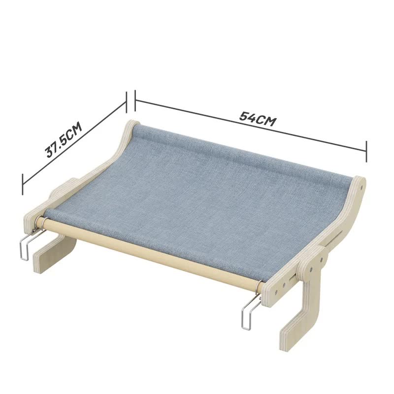 Wall-Mounted Cat Hammock Bed-Wooden Frame, Comfortable and Space-Saving Design for Pets-Pet Care &gt; Cat Supplies &gt; Cat Furniture-PEROZ Accessories