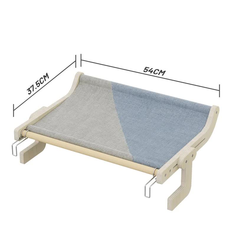 Wall-Mounted Cat Hammock Bed-Wooden Frame, Comfortable and Space-Saving Design for Pets-Pet Care &gt; Cat Supplies &gt; Cat Furniture-PEROZ Accessories