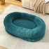 Fluffy Donut-Shaped Pet Bed- Soft, Cozy, and Anti-Anxiety for Dogs and Cats, Machine Washable cyan blue Size:S 60*50*18cm-Pet Care > Dog Supplies > Dog Beds-PEROZ Accessories
