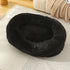 Fluffy Donut-Shaped Pet Bed- Soft, Cozy, and Anti-Anxiety for Dogs and Cats, Machine Washable Black Size:M 75*55*18cm-Pet Care > Dog Supplies > Dog Beds-PEROZ Accessories